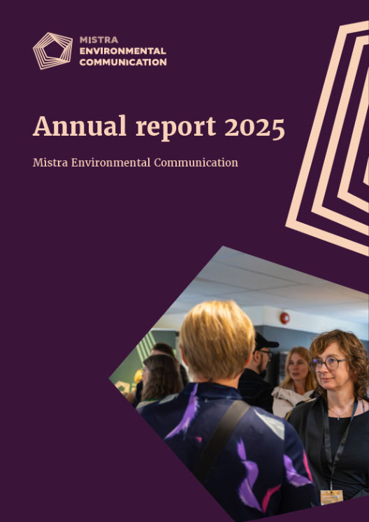 Framsidan av Mistra Environmental Communication årsrapport 2025