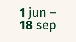 1 juni till 18 september