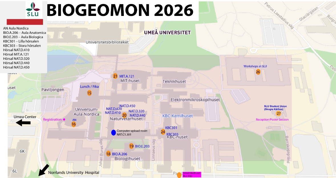Map of rooms- BIOGEOMON 2026
